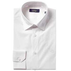 Cavalli Class Mens White Slim Fit Dress Shirt 18 NEW NWT